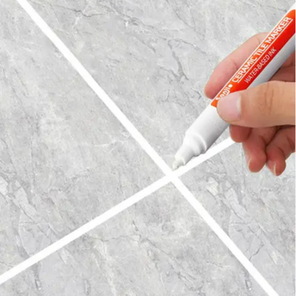 Lápiz reparador de azulejos, anti moho y anti agua, color blanco.