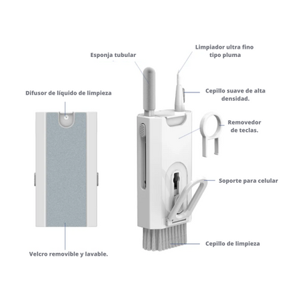 Kit de Limpieza profunda para artículos de tecnología 8 en 1.