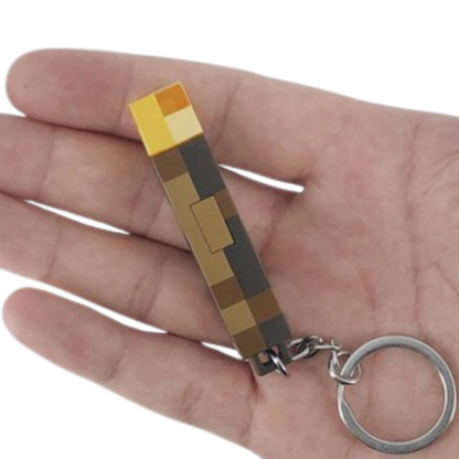 Mini Linterna y llavero tipo Minecraft.