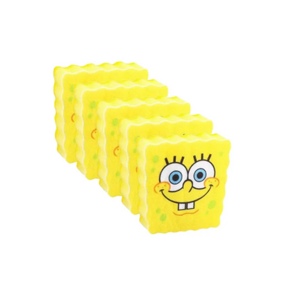 Pack x 5 esponjas tipo Bob Esponja.