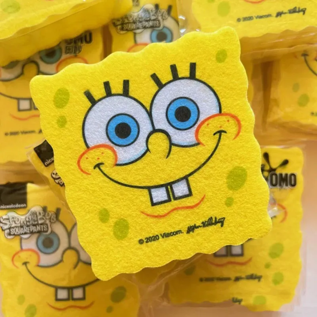 Pack x 5 esponjas tipo Bob Esponja.