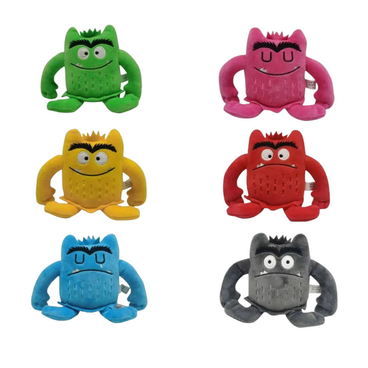 Muñecos de peluche de "Monstruo de colores", 6 colores y emociones.